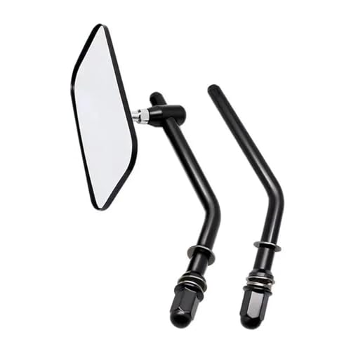 Espejos retrovisores para Harley Fatboy con acabado rectangular cromado resistente para ruta 2