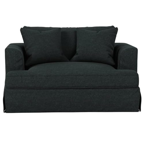Sillón Plegable Tela Gris Oscuro miniatura 3