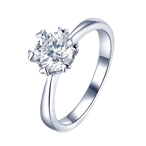 Bague solitaire moissanite pour un mariage inoubliable bijou femme argent 925