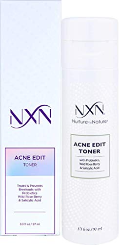 NxN Acne Facial Toner with Salicylic Acid, Witch Hazel, Probiotics & Natural Multi-Fruit Extracts Alcohol Free Treatment for All Skin Types