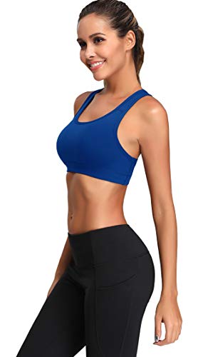 Image of Oalka Women's Racerback Sports Support Workout Running Bras | Oalka Women's Racerback Sports Support Workout Running Bras