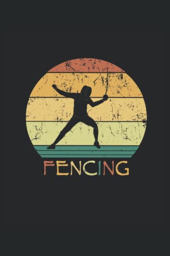 scherma: Fencing |Notebook Din A5 6x9 pollici |Planner Diary Writing Booklet |120 pagine |Lubrificazione punteggiata