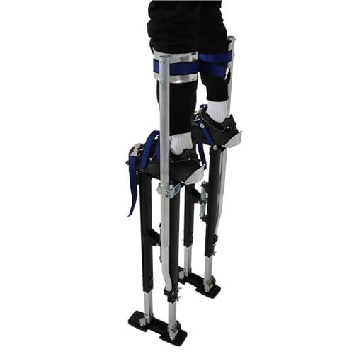 waltyotur 36-48 Inch Drywall Stilts Grade Adjustable Auminum Tool Stilt for Painting or Cleaning - Black