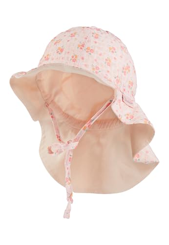Chapeau de soleil fille Sterntaler imprimé fleuri avec large bord