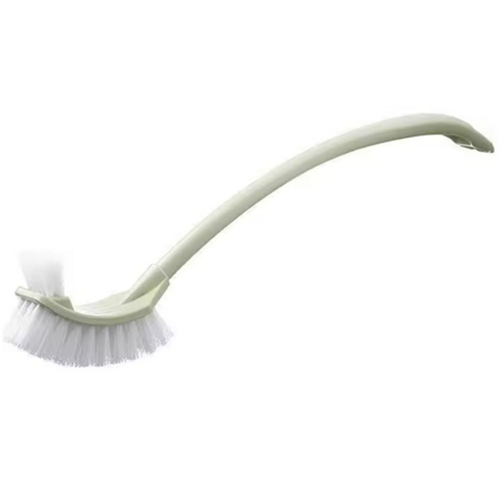 CTRLZS Double Head Clean Toilet Brush Toilet Brush Soft Hair Plastic Curved Brush Green