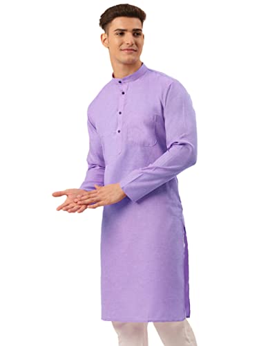 Image of Jompers Men's Cotton Ethnic Solid Kurta.