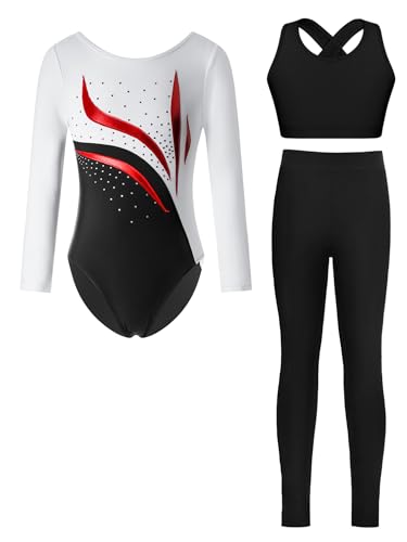 Ensemble tenue patinage artistique fille avec justaucorps sport et legging