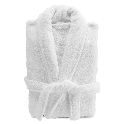 TIENDA EURASIA - Albornoz de Ducha | 100% Algodón | 500 gr | Unisex para Hombre o Mujer | Talla Única | Tacto Suave | 6 Colores Disponibles (Algodón, Blanco)