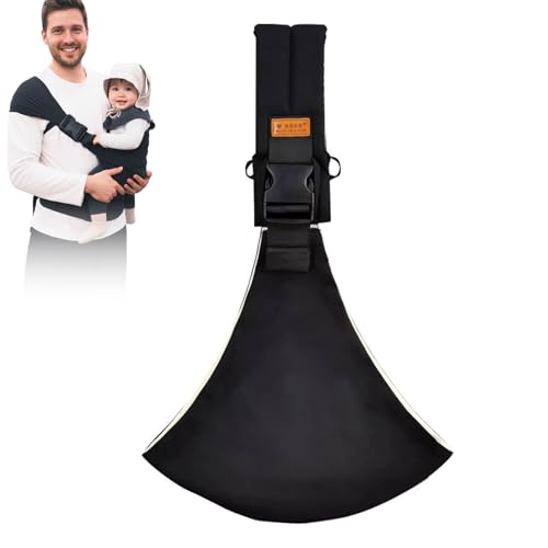 Carylo Portabebes Lateral - Portabebés Ergonómico Ajustable con Doble Cierre de Seguridad, Súper Ligero y Transpirable para Viajes, Fácil de Limpiar (Negro)