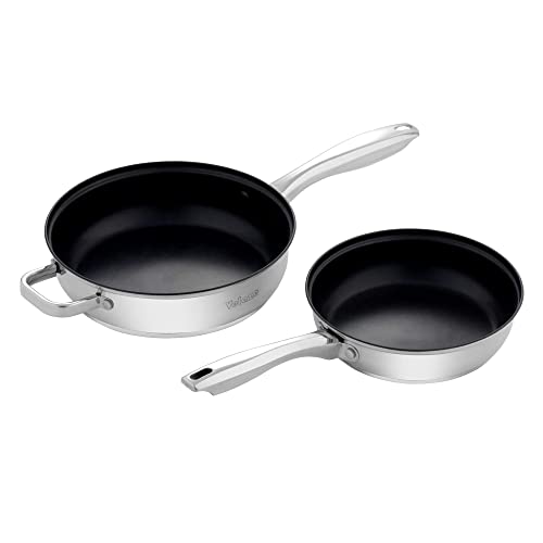 Velaze Topfset Induktionsherd, 8-teilig Kochtopf Set mit Antihaft Bratpfanne, Topf Set Induktion mit Glasdeckel, Edelstahl Töpfe Set für alle Herdarten und für verschiedene Kochbedürfnisse – Bild 4