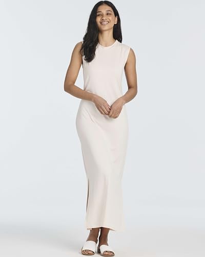 Image of Real Essentials 3 Pack: Women's Maxi Tank Dress | Sleeveless Casual Long Lounge Dress (Plus