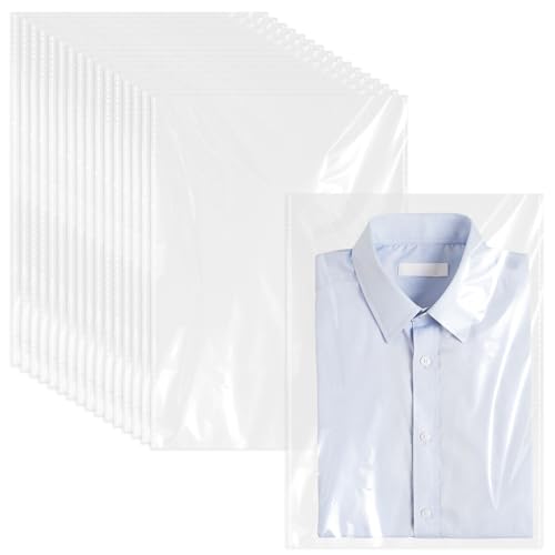 100 Pièces Sachet de Grands Transparent Cellophane, 30x44cm Sacs en cellophane Adhésifs, Sac Cellophane Emballage Plastique, pour les Vêtements T-shirts...