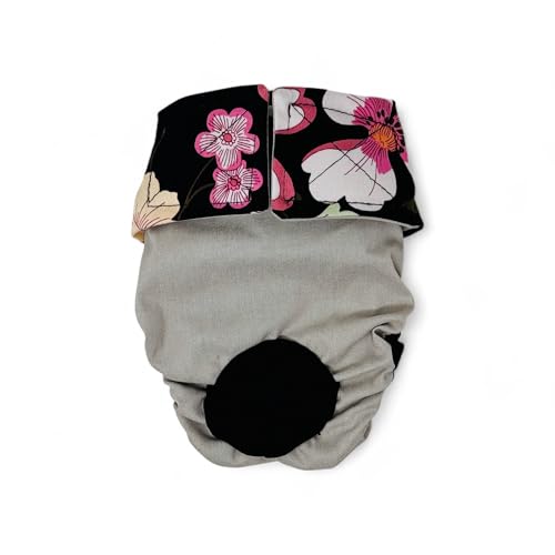 Barkertime BotaniPop Dog Diaper, M, with Tail Hole - Made in USA