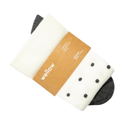 Image of Wellow Knee High Compression Socks for Men & Women - Made with Viscose from Bamboo, Swelling & Pregnancy Support