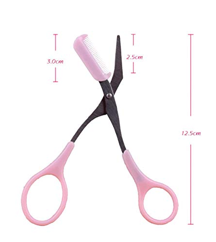 Tesoura de aparador de sobrancelhas 2 peças da ericotry com pente de corte profissional de precisão