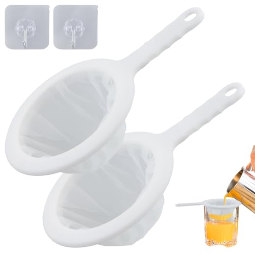 Ampia gamma di utilizzi: questo piccolo filtro è adatto per una varietà di scenari e può essere utilizzato per filtrare tè, farina, succo, polpa di frutta o fondi di caffè, ecc.