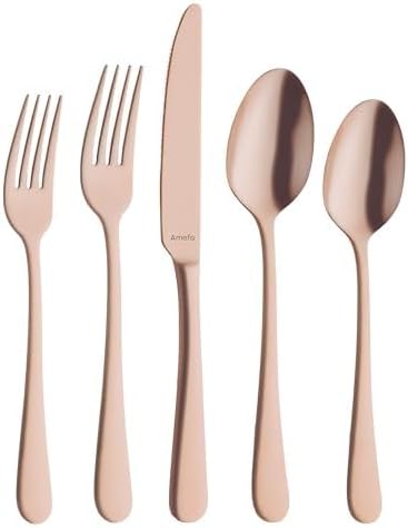 Miniatura 8 de Amefa Austin Black - Juego de cubiertos de acero inoxidable 180 de alta calidad, acabado negro satinado, juego de cubiertos para 4 personas, apto