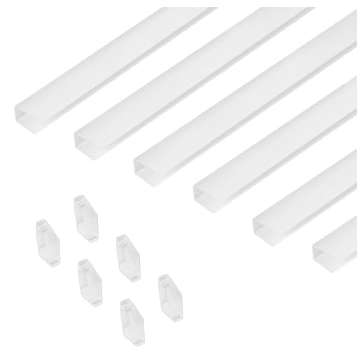 Estika Führungsschiene Set - 6 Stück - 120 cm - Weiß - Kunststoff - Für Verdunkelungsrollo, Sichtschutz Rollo, Thermorollo