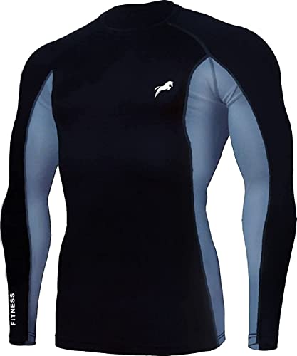 Image of JUST RIDER Men's Sports Running Set Compression Shirt + Pants Skin-Tight Long Sleeves Quick Dry Fitness Tracksuit Gym Yoga Suit Athletics Fit