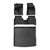 Protector De Maletero Alfombrillas para El Suelo del Coche Forro De Carga Almohadilla Respaldo para Maletero Alfombrilla para Q4 para E-Tron 2022-2024(LHD 4PCS)