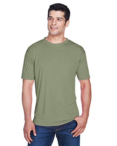 UltraClub Men Cool & Dry Sport Performance Interlock T-Shirt 2XL MILITARY GREEN
