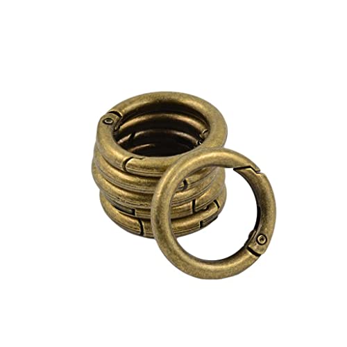 Sharplace 6 Stück Feder-Karabinerhaken Zink-Legierung-Ring Clip Handtasche Schultergurt Schlüsselbund Schlüsselbund Klettern Rucksack DIY Taschenringe Handwerk, bronze