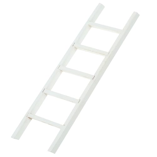 SKISUNO Mini-échelle en Bois Blanc 1:12 pour Maison De Poupée Dollhouse Échelle Décorative Miniature Usage Jardin Miniature