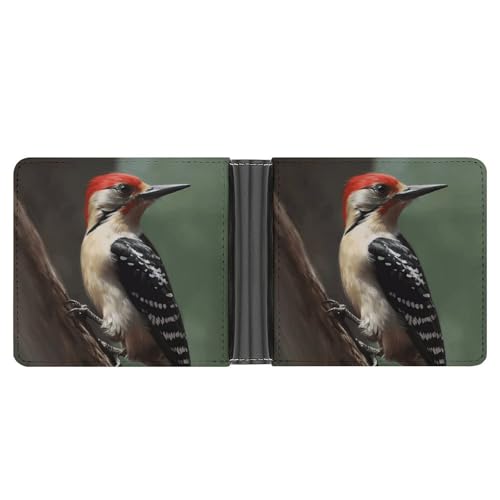 Portefeuille en cuir pince à billets bifold porte-cartes homme