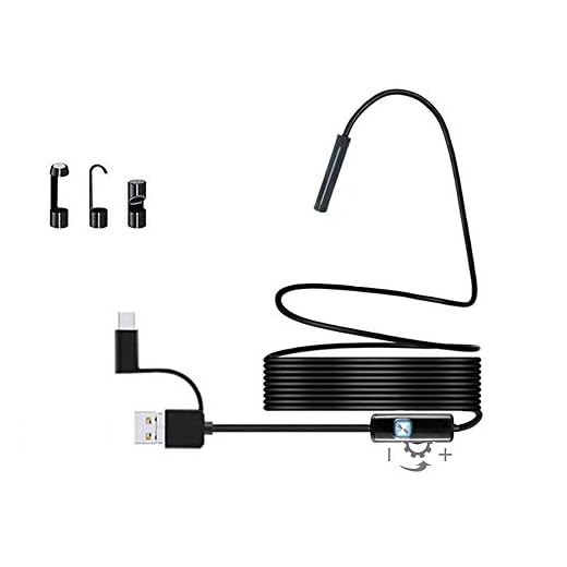 KALULI USB Inspection Camera Endoscope Type C Borescope, 2.0 MP HD Camera with 8 LEDs for Android Smartphone and Windows Devices (11.5FT)