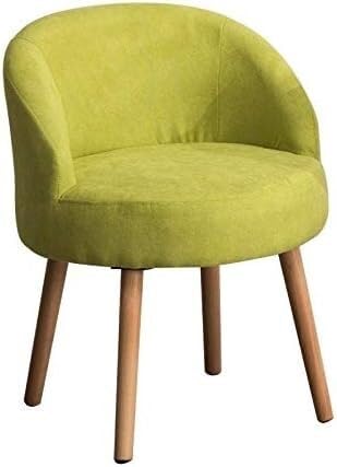 Chaise de salle à manger en velours doux vert dossier bois