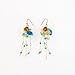 Handmade Pearl Earrings with Turquoise and Crystal Beads Drop Dangle Earrings for women