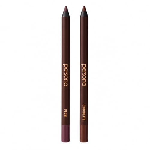 PERSONA 24HR Plum & Chocolate Waterproof Eyeliner Pencil Duo, Sharpenable