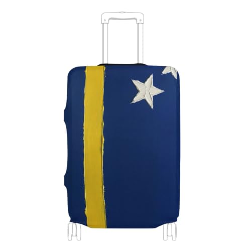 Housse élastique pour bagages Curaçao motif drapeau Pays-Bas taille M 22-24 pouces