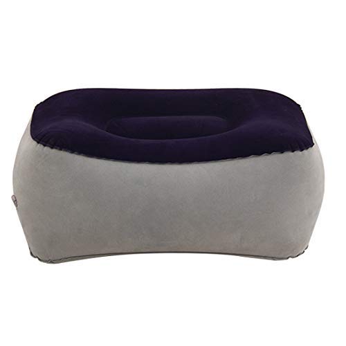 uu19ee Hogar Portátil PVC Inflable Reposapiés Almohada Cojín Oficina de Viajes Aérea Inicio Patas hasta reposapiés