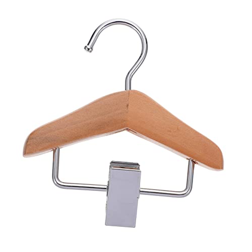 Levemolo 1pc Pet Hanger Mini Pant Hanger Pet Dress Hanger Pet Clothes Clips Small Clothes Hangers Skirt Hanger Pet Pants Clip Rack Pet Clothing Hanger Hanger Brown Stainless Steel