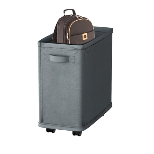 Jomewory Cesta para la Colada con Ruedas | Cesto Alto para la Colada | Cesta para la Colada Fina con Soporte, clasificador y Organizador Plegable Impermeable con Ruedas, cesto para la Ropa Sucia