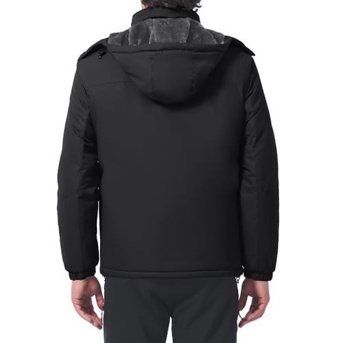 Image of Mens Winter Coats Ski Snowboard Jacket Down Waterproof Coat | Warm Jacket, Insulated Jacket, Cold Weather Jacket, Heavy Jackets, Winter Parka, Windproof Coat, Hiking, Camping, Working