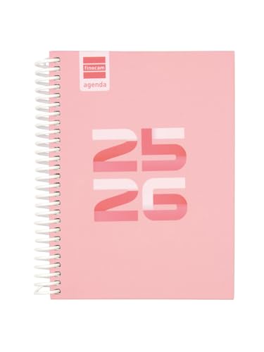 Finocam - Agenda Diva Curso 2025 2026 Semana Vista Horizontal Septiembre 2025 - Junio 2026 (curso lectivo) + Julio y Agosto resumidos Rosa Portugués