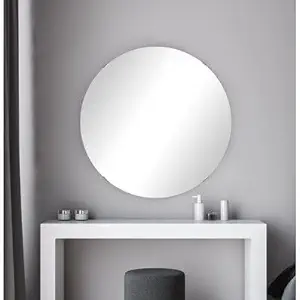 AR-RAHMAAN CREATIONS Glass Round Mirror, Wall Mount , Blue