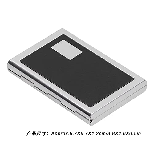Credit Card Holder,6 Card Slots Antimagnetic Stainless Steel Credit Card Wallet Business Card Holder for Women Men Blocking Minimalist Metal Pop Up Wallet (Black)3