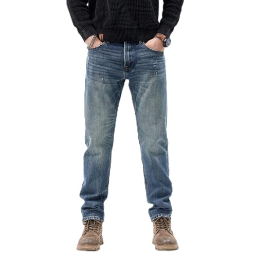 Jeans Pants Trouser Denim Spring and Autumn Men's Washed Small Classic Casual Long