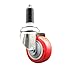 Service Caster Brand 3 Inch 316 Stainless Steel Light Duty Expanding Stem Caster Wheel Red Polyurethane Wheel and 1-1/8? Stem ? 300lbs./Caster ? Swivel Caster