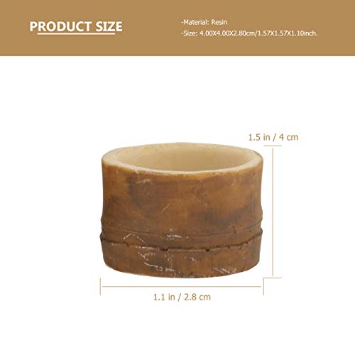 POPETPOP 2Pcs Alimentadores de Bambu Bacia Bacias de Água Para Animais de Estimação para Aranha Tart