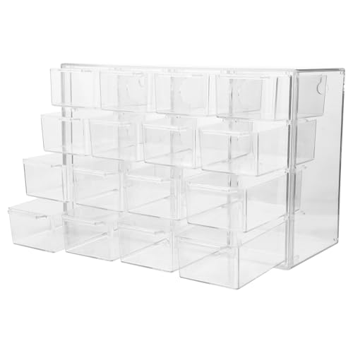 Boîte de rangement transparente boucles d'oreilles tiroirs multifonctions PP