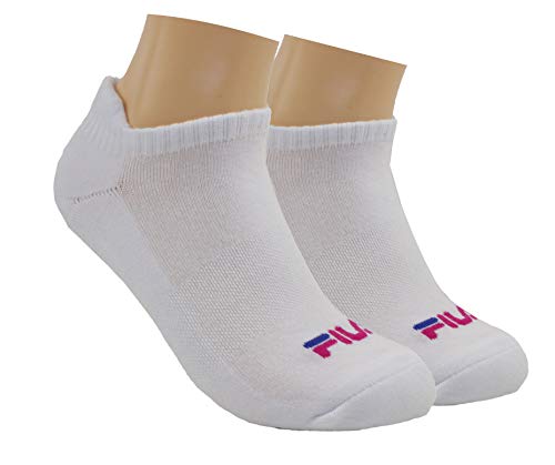 Fila Unisex 2-Pack Half Cushion No Show Socks (Medium(Women's shoe size 6-10/ Youth shoe 5-7), Redux - Black)3