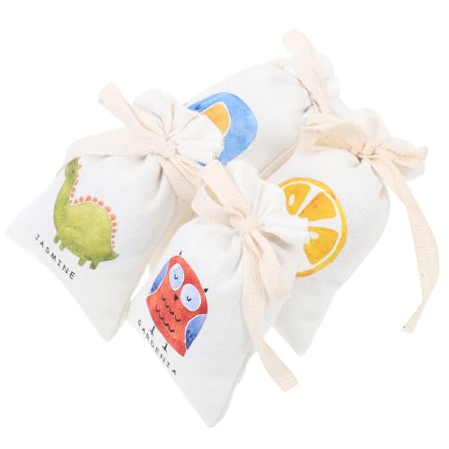 ULTECHNOVO 1 Juego Bolsitas Perfumadas De Lino para Armarios Y Vehículos Saco Aromático con De Y Gardenia Ambientador para Hogar Y Auto 4 Piezas