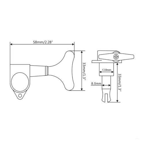 Chevilles de réglage de basse électrique de type ouvert S L pour guitare - 2