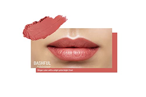 Mom's Secret Natural Lipstick, Made With Organic Ingredients, Rich In Vitamin E, Vegan, Paraben Free, Gluten Free, Cruelty Free, Made In The Usa. 0.16 Oz. (Bashful) #TOP1