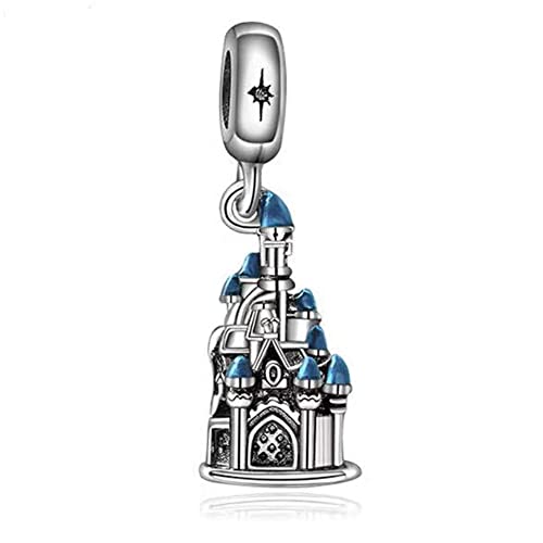 magic Castle Dangle Charm 925 Sterling Silver Pendant,Jewelry Beads Gifts for Women Bracelet&Necklace