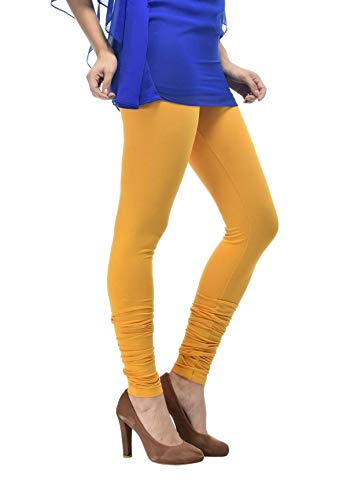 Image of Frenchtrendz Women's Cotton Spandex Stretchable Mid Rise Slim Fit Churidar Leggings Pull On